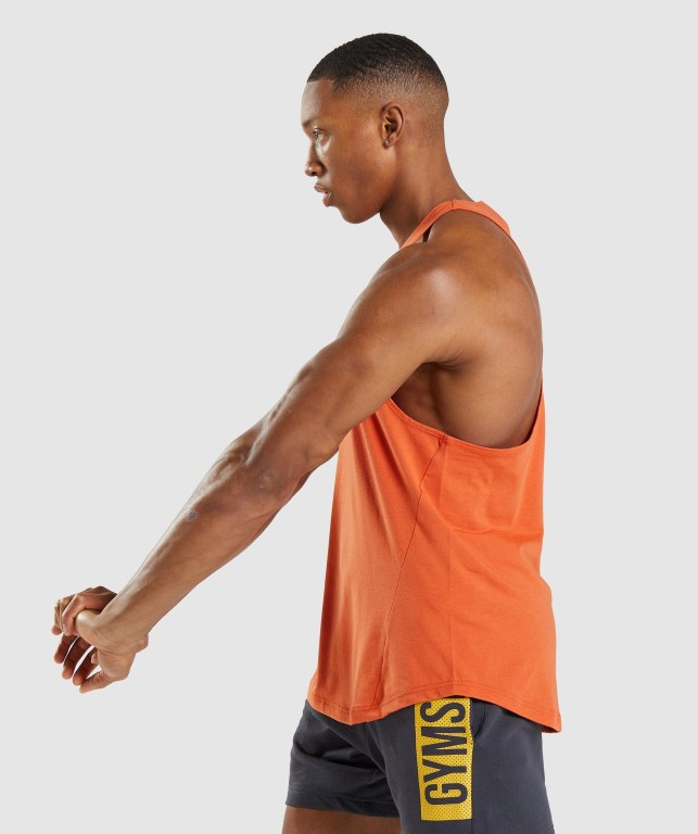 Orange Gymshark Bold Men's Tank Tops | US-56XHDGK