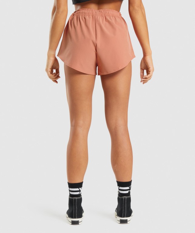 Orange Gymshark KK Fit Woven Women's Shorts | US-98QNGUI