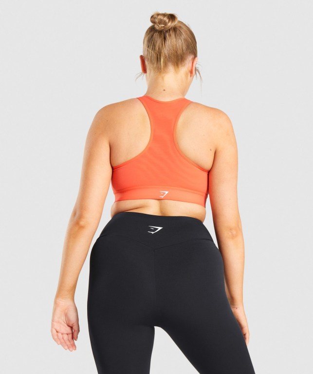 Orange Gymshark Lightweight High Support Training Women's Sports Bra | US-85EGBZI