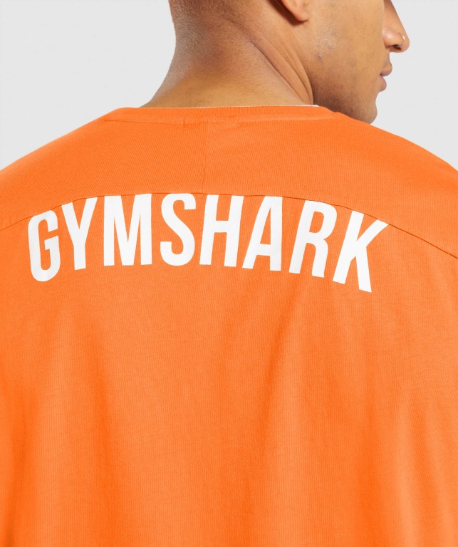 Orange Gymshark Recess Men's T Shirts | US-42APEVW