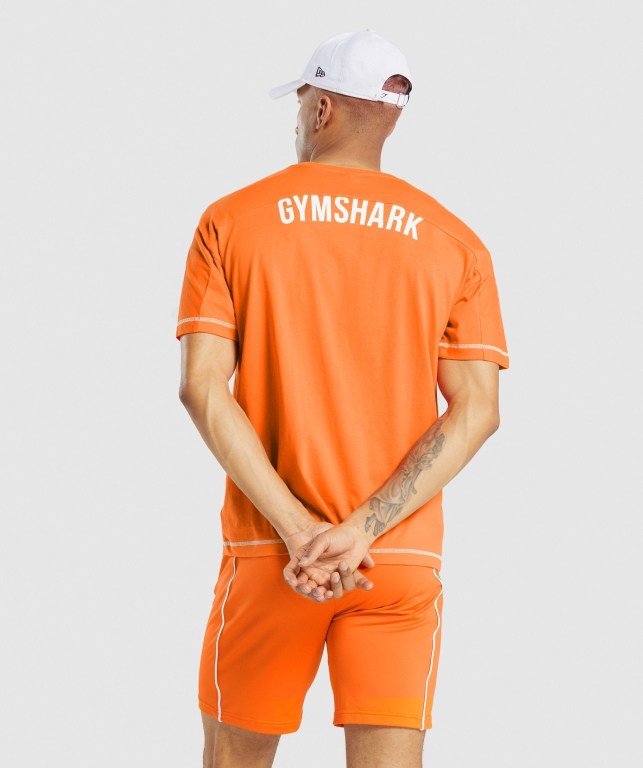 Orange Gymshark Recess Men\'s T Shirts | US-42APEVW