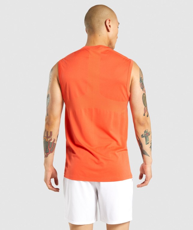 Orange Gymshark Regulate Training Men's Tank Tops | US-03BDGFP