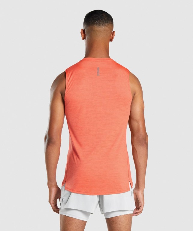 Orange Gymshark Speed Men's Tank Tops | US-75VWOHN