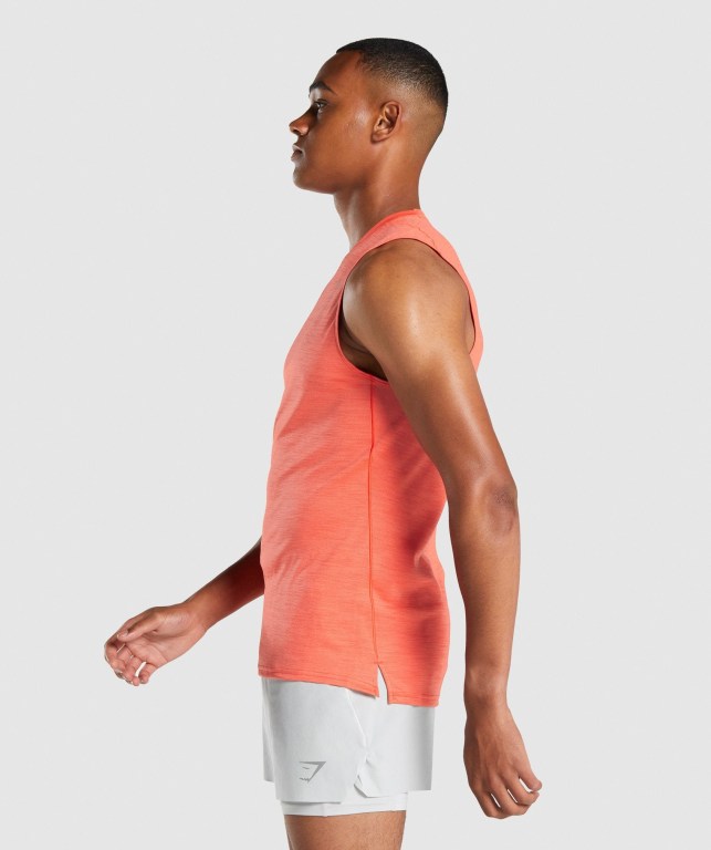 Orange Gymshark Speed Men's Tank Tops | US-75VWOHN