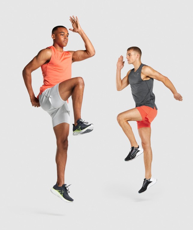 Orange Gymshark Speed Men's Tank Tops | US-75VWOHN