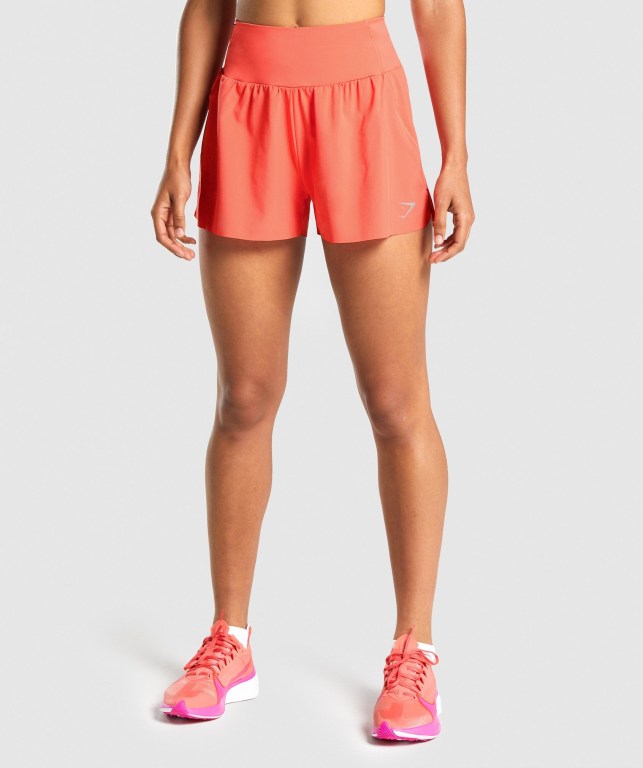 Orange Gymshark Speed Women\'s Shorts | US-18MEQNU