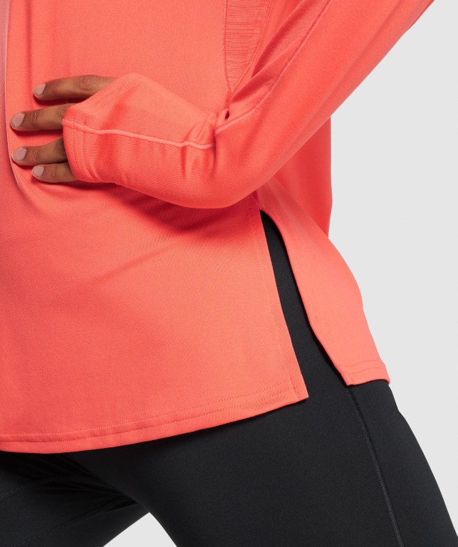 Orange Gymshark Speed Zip-Up Women's Hoodies | US-39RVMUF