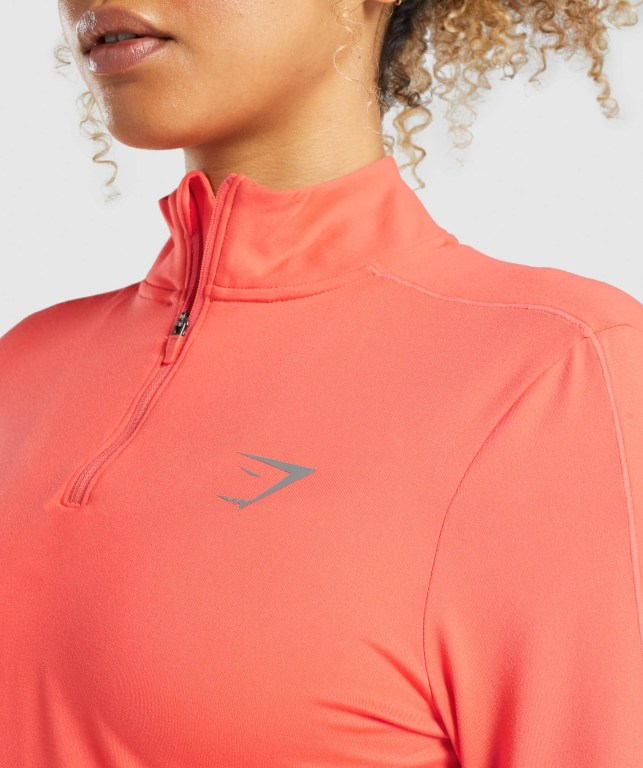 Orange Gymshark Speed Zip-Up Women's Hoodies | US-39RVMUF