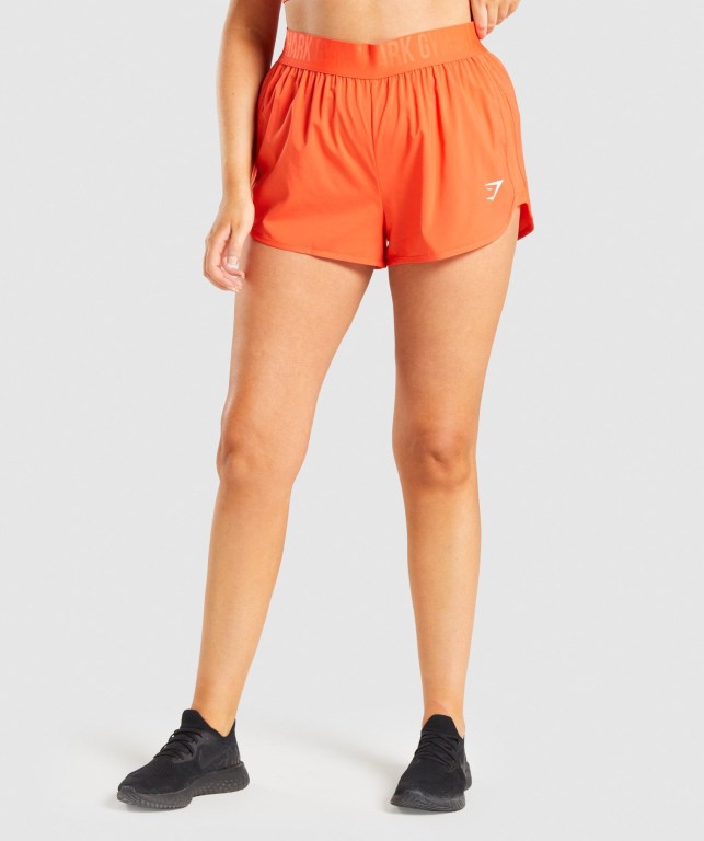 Orange Gymshark Training Loose Fit Women\'s Shorts | US-87IKWOT