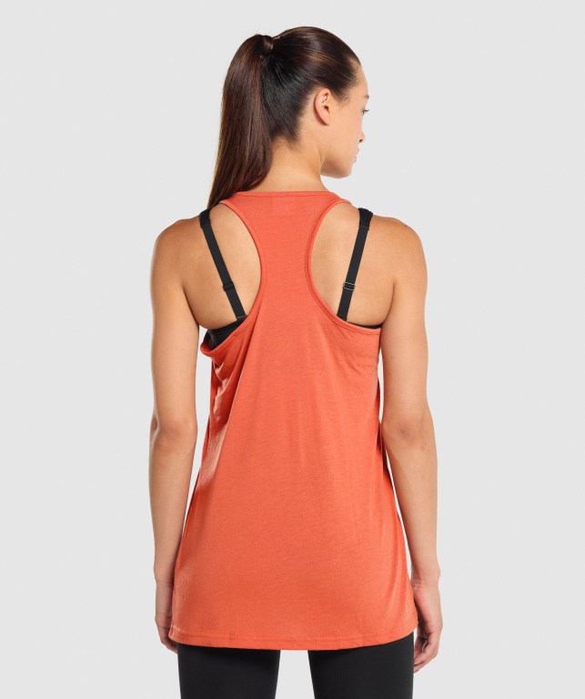 Orange Gymshark Training Oversized Women's Tank Tops | US-38XNAFD