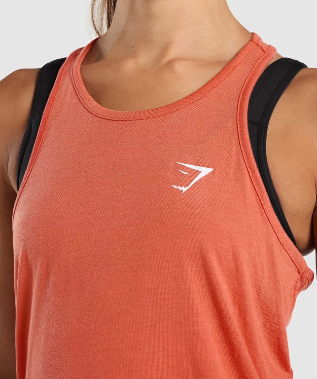 Orange Gymshark Training Oversized Women's Tank Tops | US-38XNAFD