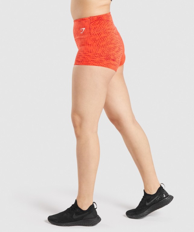 Orange Gymshark Training Short Length Women's Shorts | US-03XFUYG