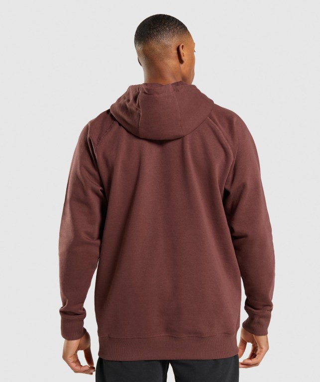 Pink Brown Gymshark Apollo Men's Hoodies | US-28HEDTL