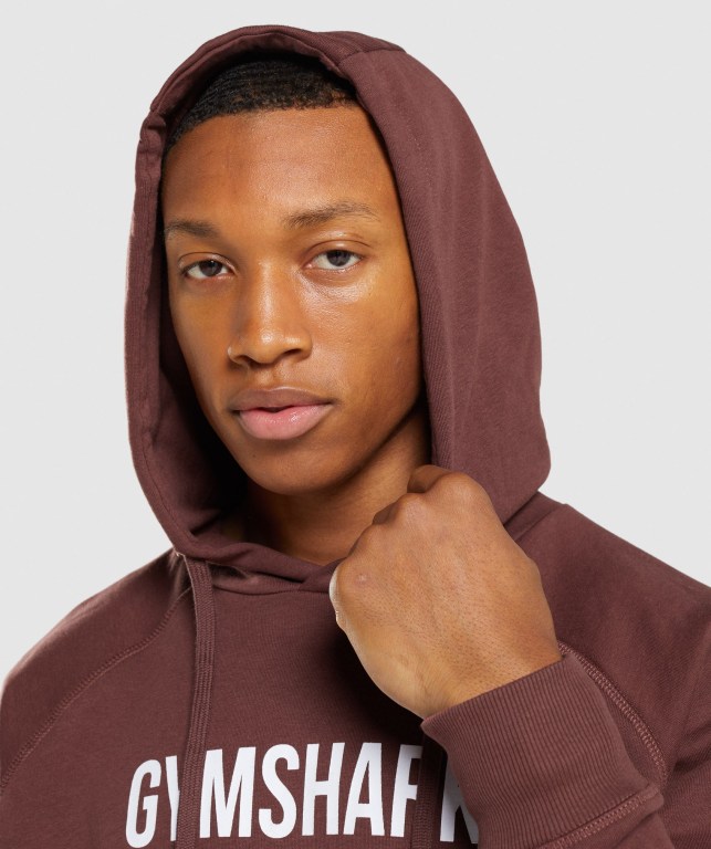 Pink Brown Gymshark Apollo Men's Hoodies | US-28HEDTL