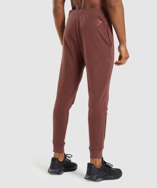 Pink Brown Gymshark Bold Men's Joggers | US-37JDOFX