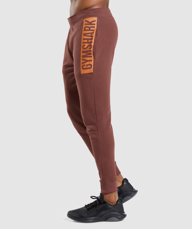 Pink Brown Gymshark Bold Men's Joggers | US-37JDOFX