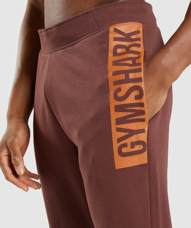 Pink Brown Gymshark Bold Men's Joggers | US-37JDOFX