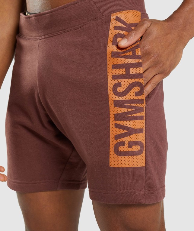 Pink Brown Gymshark Bold Men's Shorts | US-90CSNJI