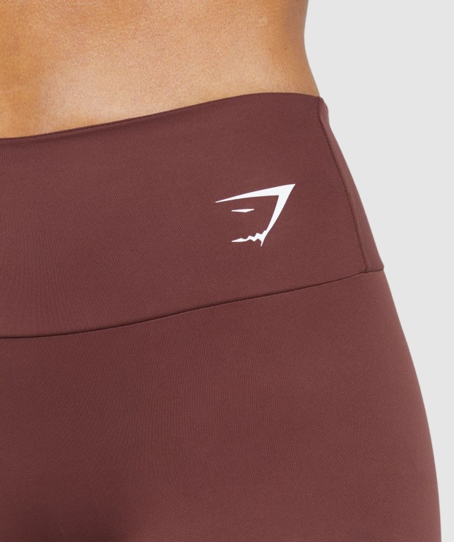 Pink Brown Gymshark Training High Waisted Women's Leggings | US-85KMCLZ