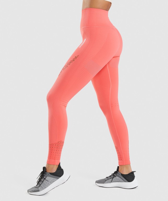 Pink Gymshark Energy Seamless High Waisted Women's Leggings | US-68QAXJD