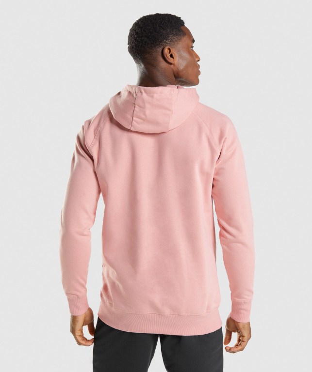 Pink Gymshark Sharkhead Infill Men's Hoodies | US-36HGIOY