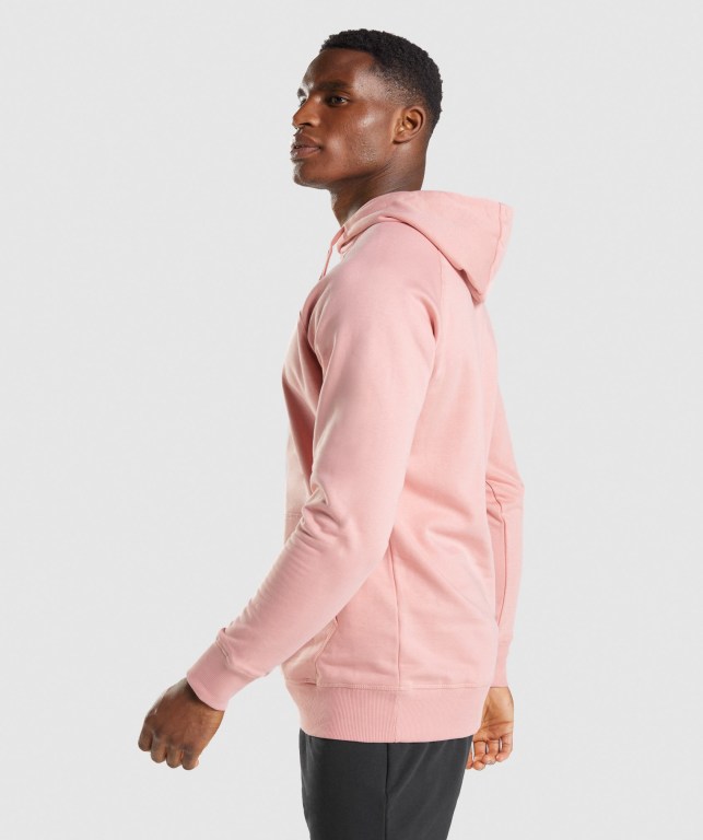 Pink Gymshark Sharkhead Infill Men's Hoodies | US-68CTVQI