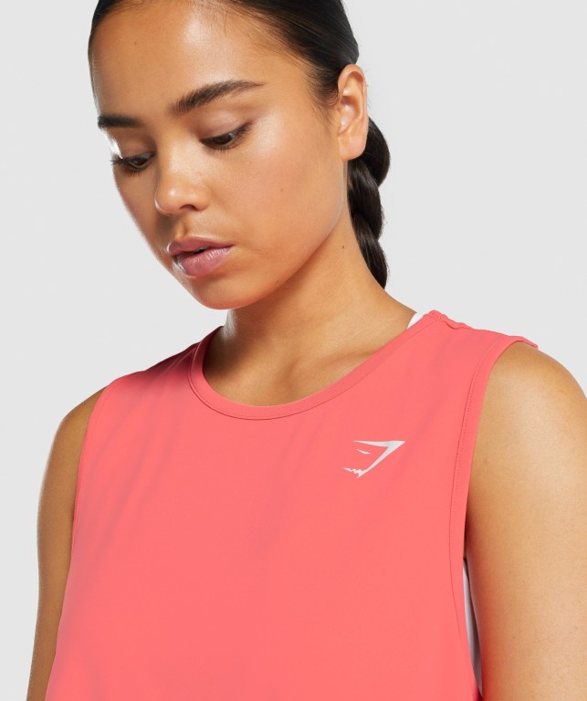 Pink Gymshark Training Crop Women's Tank Tops | US-28DOKCF