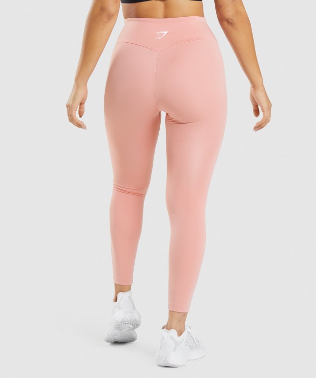 Pink Gymshark Training High Waisted Women's Leggings | US-56ZBVTL