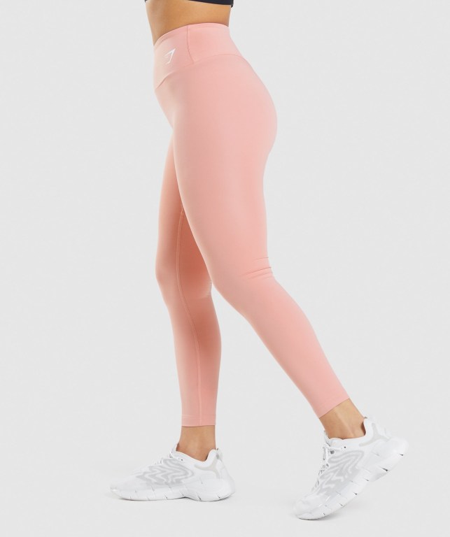 Pink Gymshark Training High Waisted Women's Leggings | US-56ZBVTL