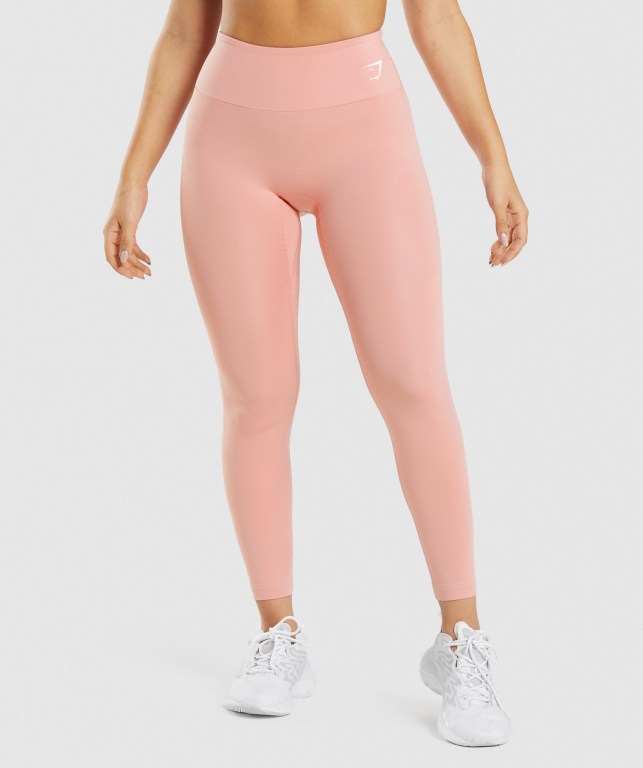 Pink Gymshark Training High Waisted Women\'s Leggings | US-56ZBVTL