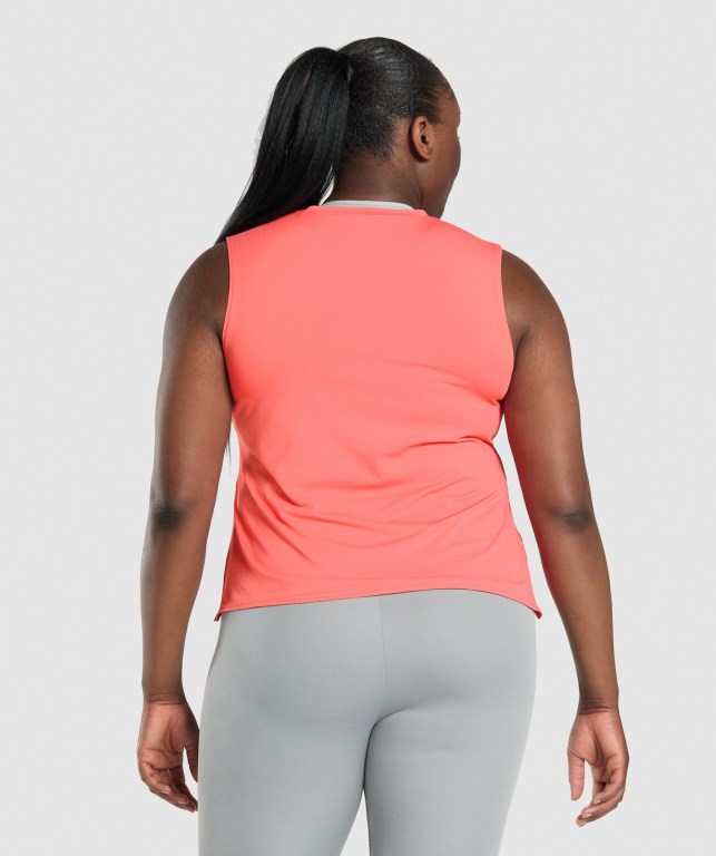 Pink Gymshark Training Midi Women's Tank Tops | US-96ZHORX