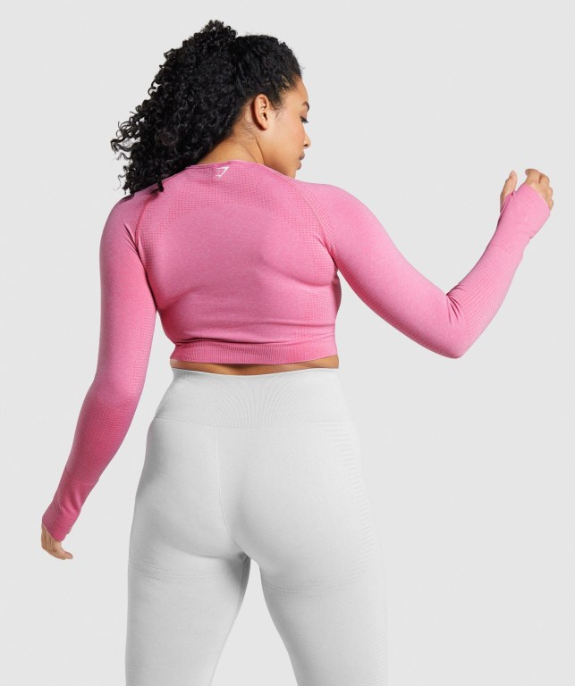 Pink Gymshark Vital Seamless 2.0 Crop Top Women's T Shirts | US-39GUZVD