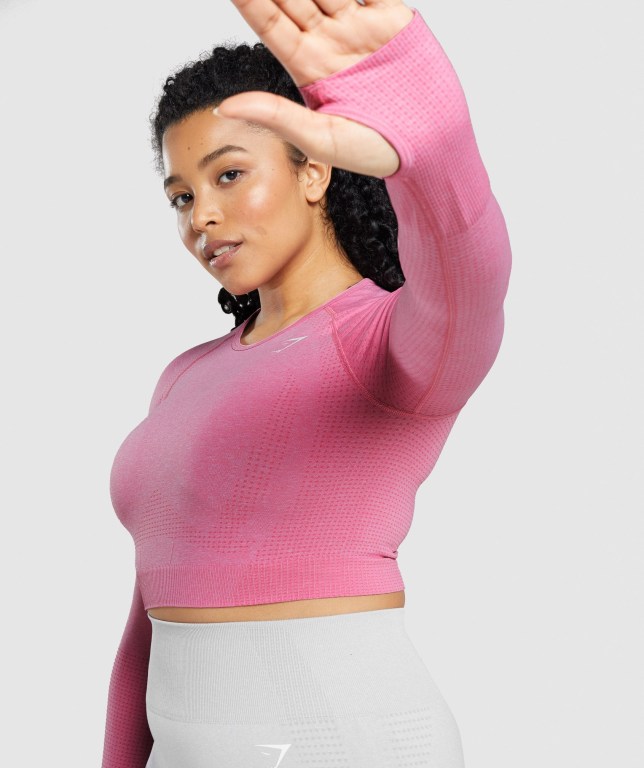 Pink Gymshark Vital Seamless 2.0 Crop Top Women's T Shirts | US-39GUZVD