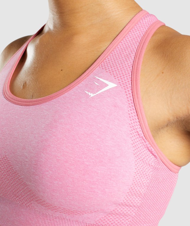 Pink Gymshark Vital Seamless 2.0 Women's Sports Bra | US-42QOMHK