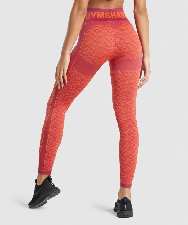 Pink Gymshark WTFlex Seamless High Waisted Women's Leggings | US-92YMIFT