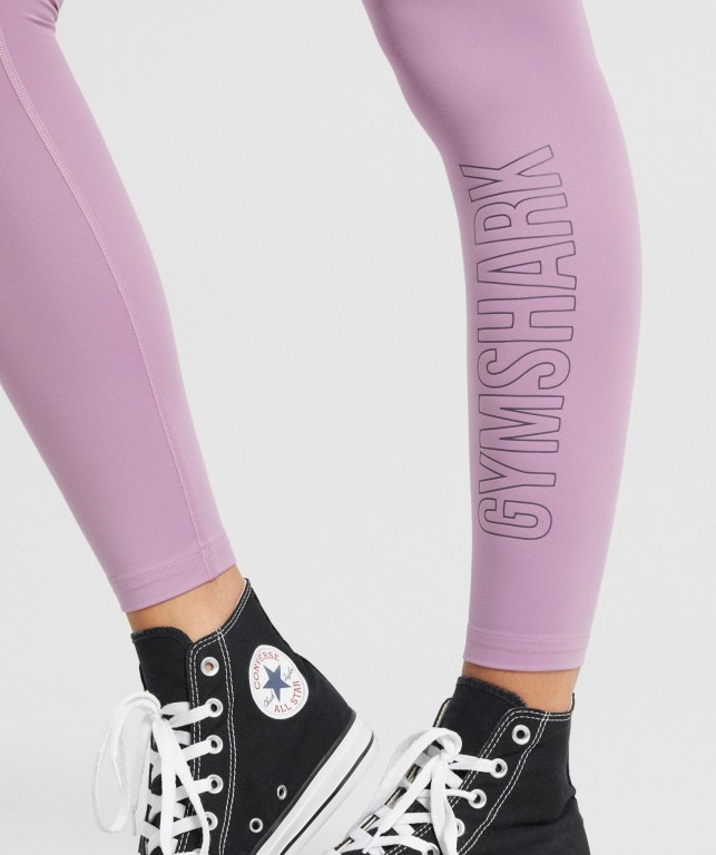 Purple Gymshark Training Graphic High Waisted Women's Leggings | US-31BRIQO