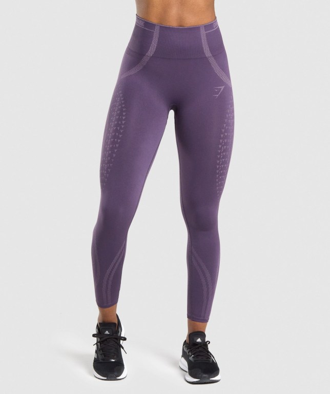 Purple / Light Purple Gymshark Apex Seamless High Waisted Women\'s Leggings | US-37SYPIR