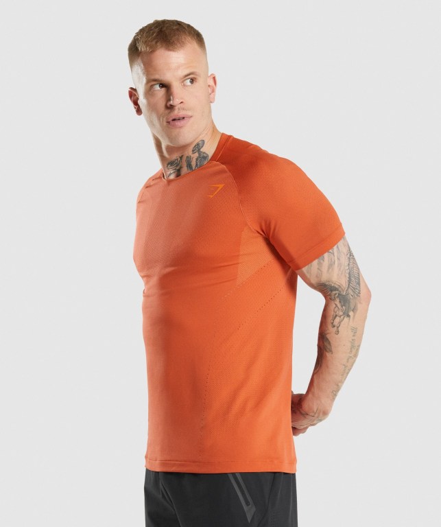 Red Gymshark Apex Perform Men's T Shirts | US-43MRTLY