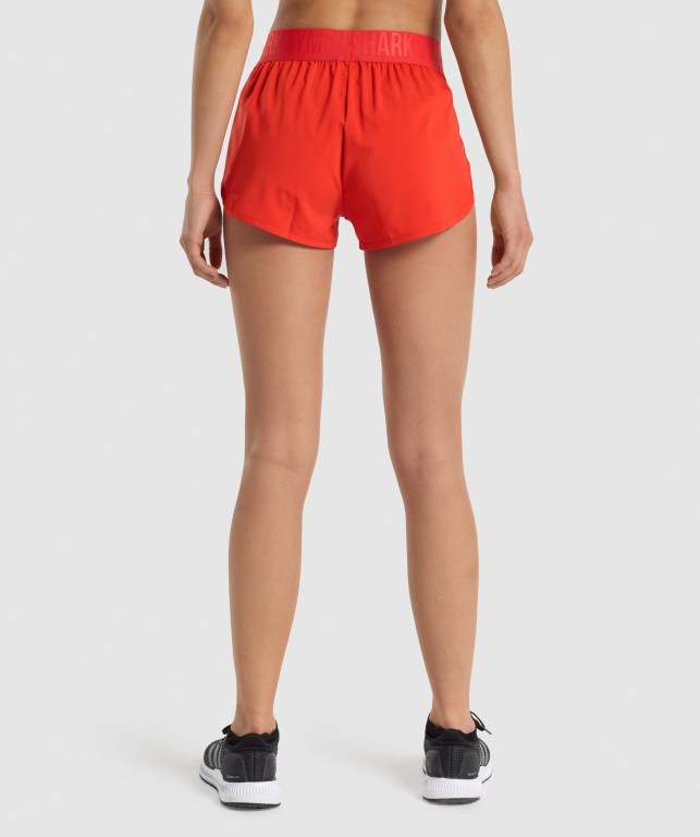 Red Gymshark Training Loose Fit Women's Shorts | US-37TZUAI