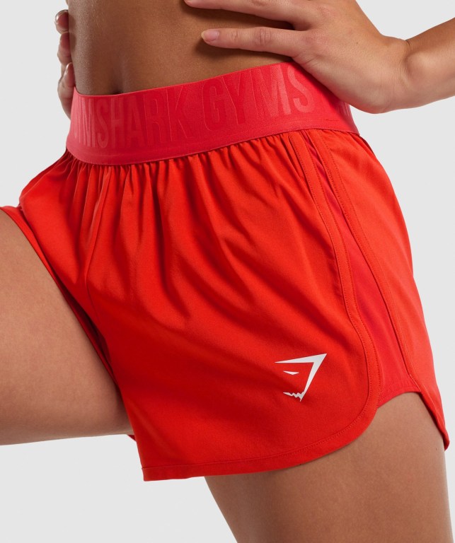 Red Gymshark Training Loose Fit Women's Shorts | US-37TZUAI