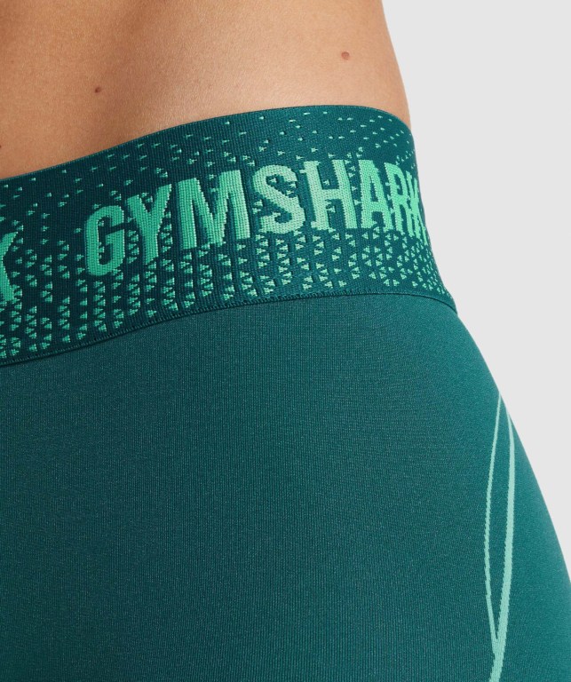 Turquoise Gymshark Apex Seamless Low Rise Women's Shorts | US-15VLEWG