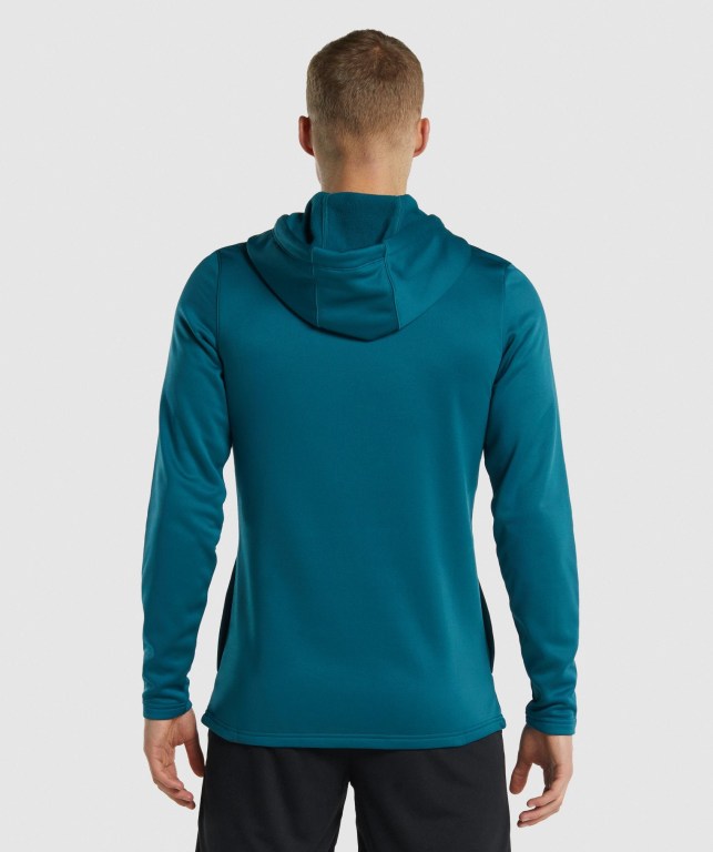 Turquoise Gymshark Arrival Men's Hoodies | US-89HIWNM