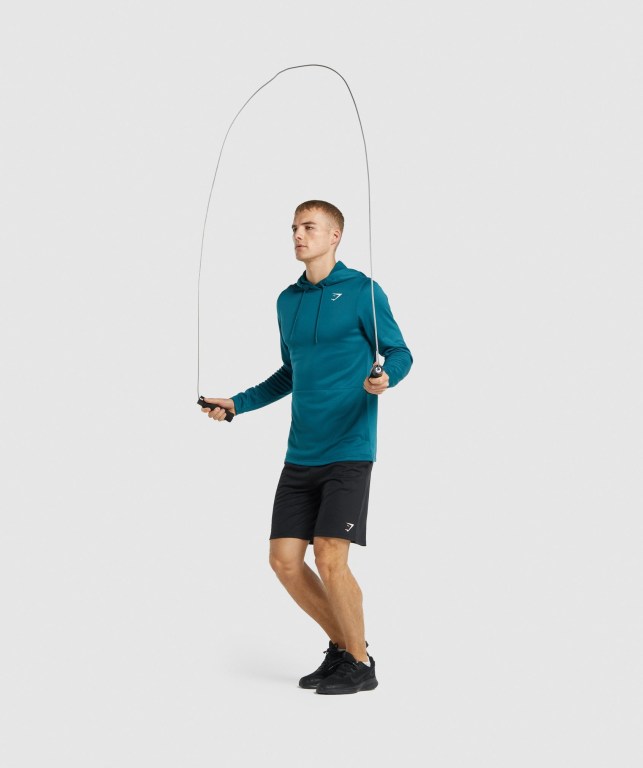 Turquoise Gymshark Arrival Men's Hoodies | US-89HIWNM