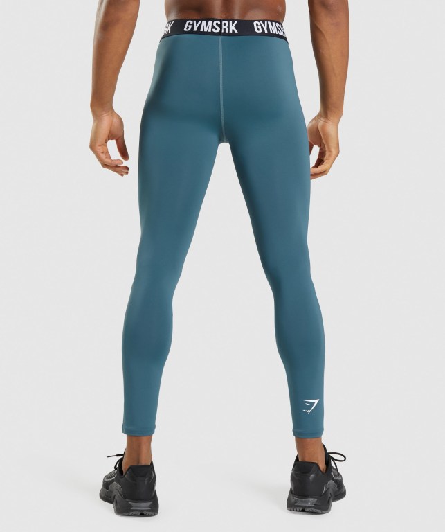 Turquoise Gymshark Element Baselayer Men's Joggers | US-54TGFJO