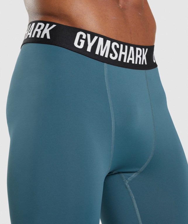 Turquoise Gymshark Element Baselayer Men's Joggers | US-54TGFJO