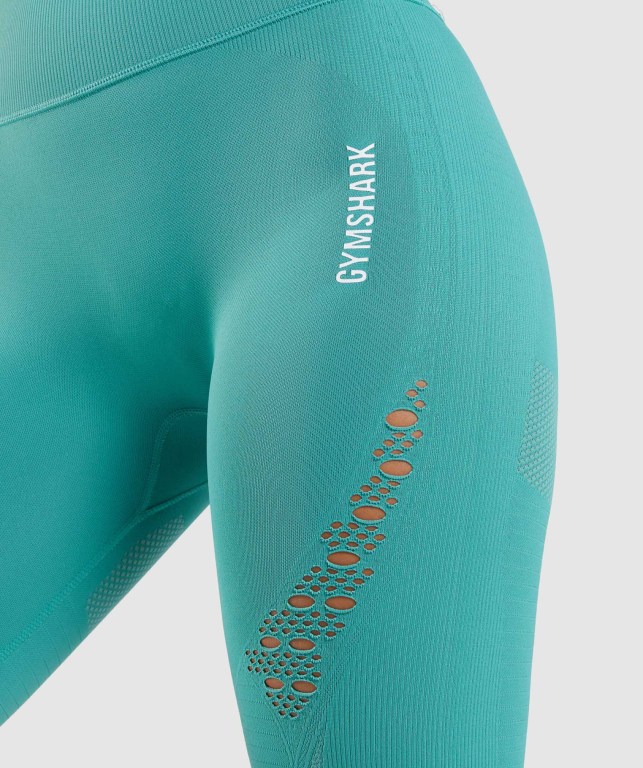 Turquoise Gymshark Energy Seamless High Waisted Women's Leggings | US-70RQUAX