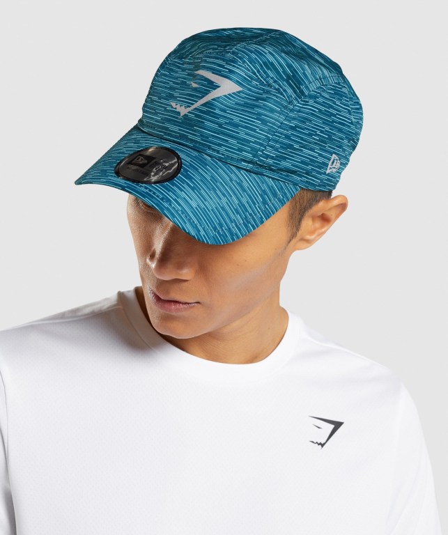 Turquoise Gymshark New Era GS Tech Cap Men\'s Headwear | US-42GHJKS