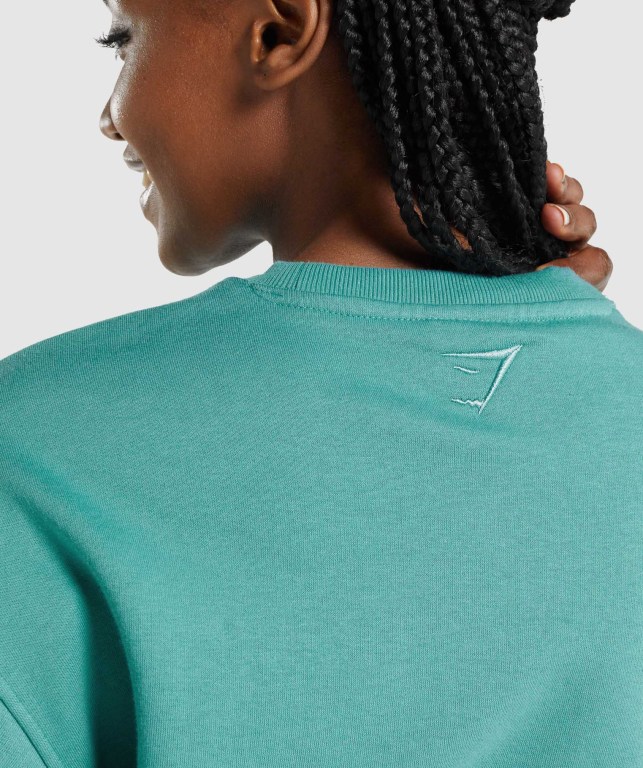 Turquoise Gymshark Pulse Women's Hoodies | US-02UKLOI