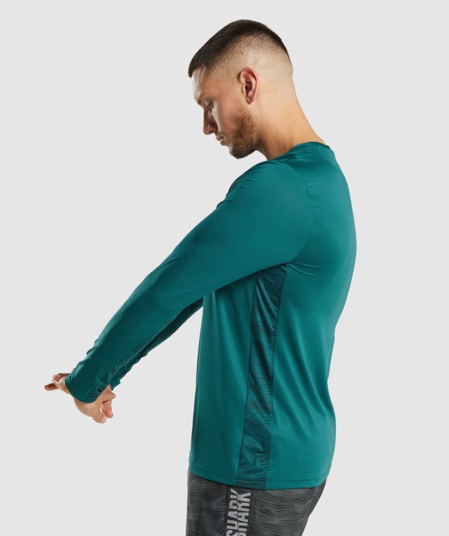 Turquoise Gymshark Sport Men's T Shirts | US-23FATJM