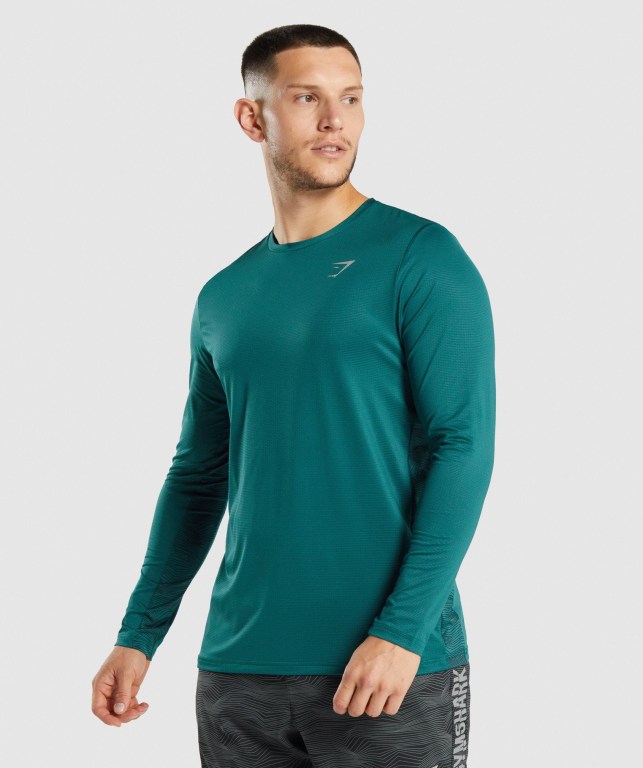 Turquoise Gymshark Sport Men\'s T Shirts | US-23FATJM